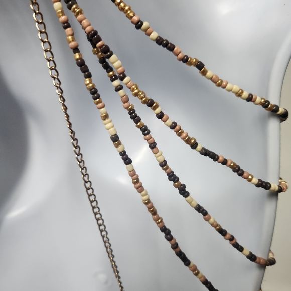 FREE PEOPLE Baez Body Chain By - Caramel Multi - Picture 6 of 7